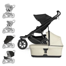 THULE Poussette Urban Glide 3 Noir/Soft Beige set XL