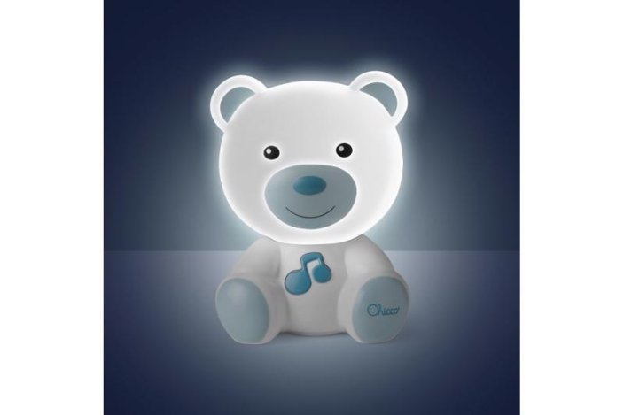 CHICCO Musikalisches Nachtlicht Teddybär blau 0m+