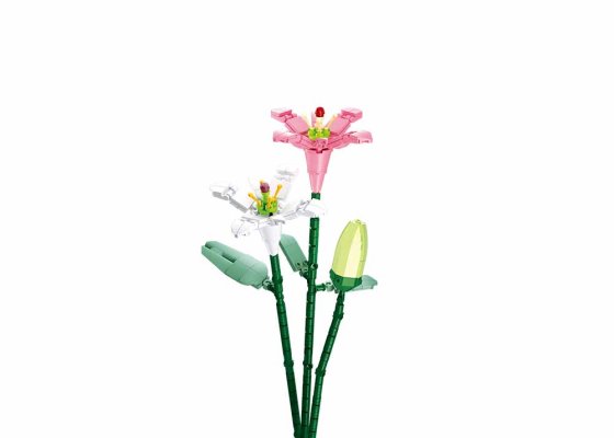 Sluban Flowers M38-B1101-07 Lilja i vas