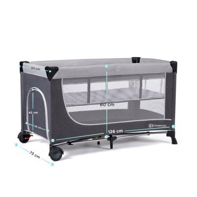 KINDERKRAFT SELECT Reisebett Leody Zubehör Leody Grey, Premium