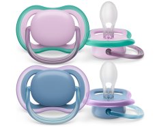 Philips AVENT Sucette Ultra air neutre 6-18m fille bleu, 2 pc