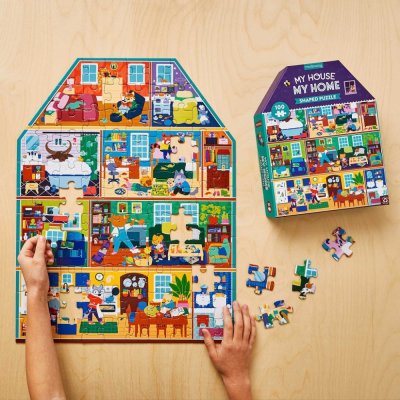 Mudpuppy La mia casa, la mia dimora - puzzle a forma di casa 100 pezzi