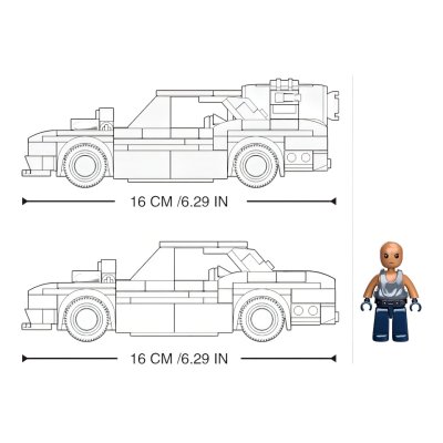 Sluban Model Bricks M38-B1085 Voiture de course de rue 2 en 1