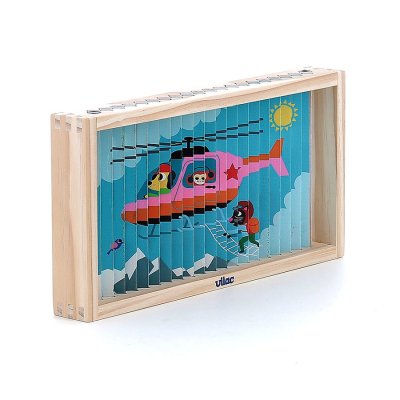 Vilac Puzzle 4D en bois Véhicules
