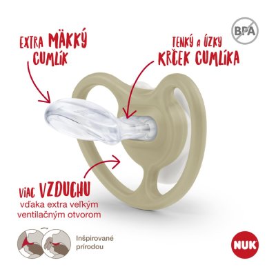 NUK Schnuller Space Night Silikon, V2, 6-18 m 2er-Box - Mädchen