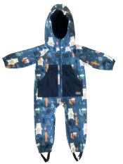 Monkey Mum® Softshell coverall with membrane - Nocturnal animals - size 98/104, 110/116