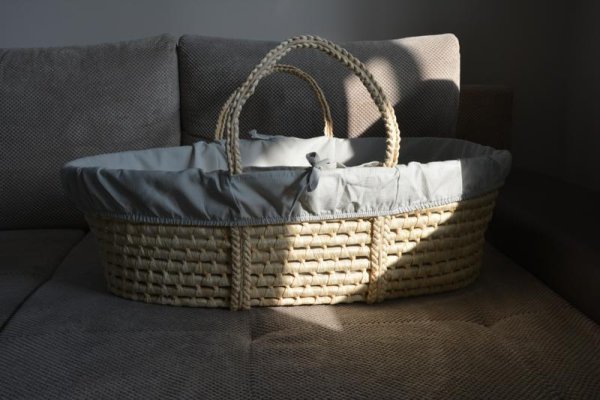 AHOJBABY Bezug für Moseskorb für Baby Rosa