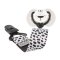 LOVI Schnullerband mit Clip Salt & Pepper