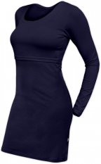 Breastfeeding long-sleeve dress Elena - dark blue