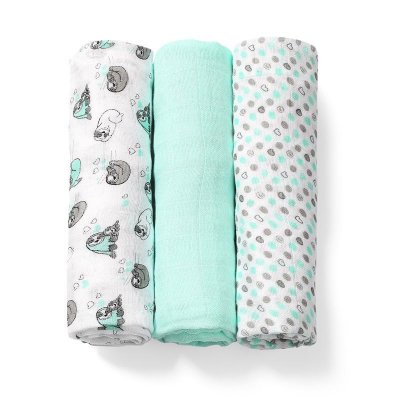 BABYONO Pelene bambus 3 kom mint
