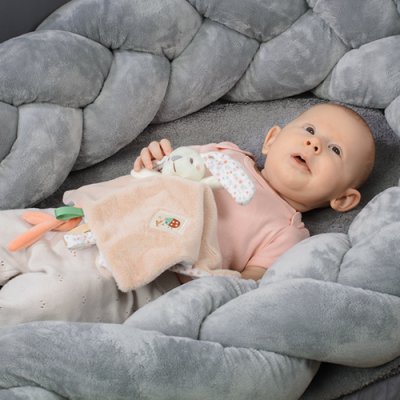BABYONO Leżaczek i kocyk 2 w 1 Baby Bunny 0m+