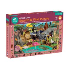 Puzzle Mudpuppy montar e procurar Safari 64 peças