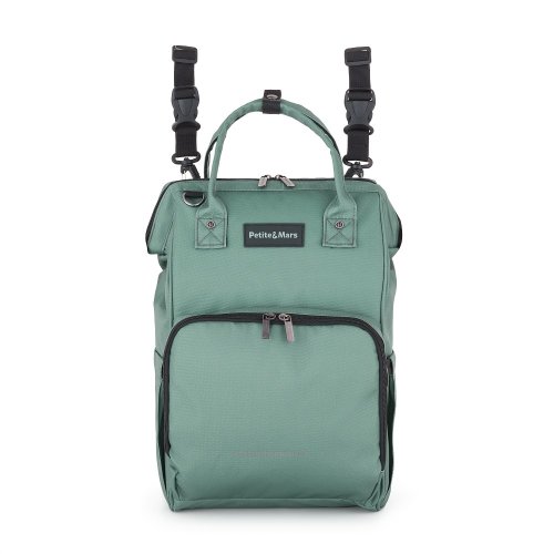PETITE&MARS Changing bag for the Jack stroller - Catchthemoment series Misty Green