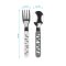 BABYONO Spoon and fork stainless steel grey-white 12m+