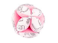 MyMoo Montessori grijpbal - Bosdiertjes/roze