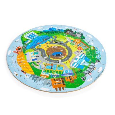 Bigjigs Toys Okrągłe puzzle Recykling
