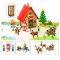 Jeujura Wooden Building Kit 90 Pieces Christmas Cottage