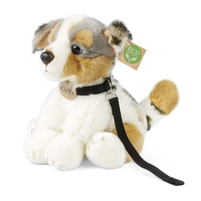 Rappa Plyschhund australian shepherd med koppel 28 cm ECO-FRIENDLY