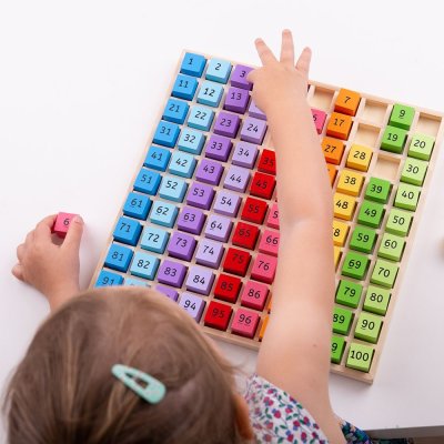 Bigjigs Toys Pladenj Lesene številke