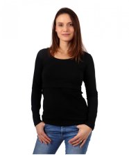 T-shirt d'allaitement Kateřina, manches longues, noir