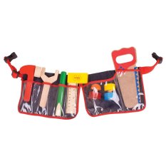 Bigjigs Toys Holzwerkzeug auf rotem Gürtel