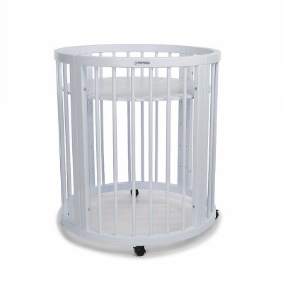MIMIKO Round 9in1 Mitwachsendes Kinderbett rund grau