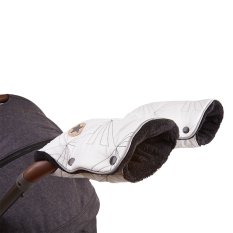 Rękawice do wózka z przeszyciami MAZLÍK para - biały/czarny