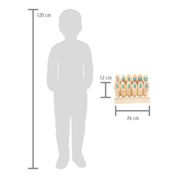 small foot Viking Kubb blokken met cijfers Active