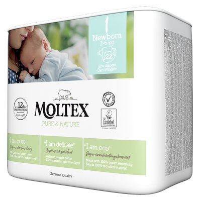 MOLTEX Pure&Nature Einwegwindeln Neugeborene (2-5 kg) 22 Stk