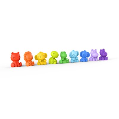 BRIGHT STARTS TropicAnimals Set mit 9 Spielzeugtieren, 3 m+