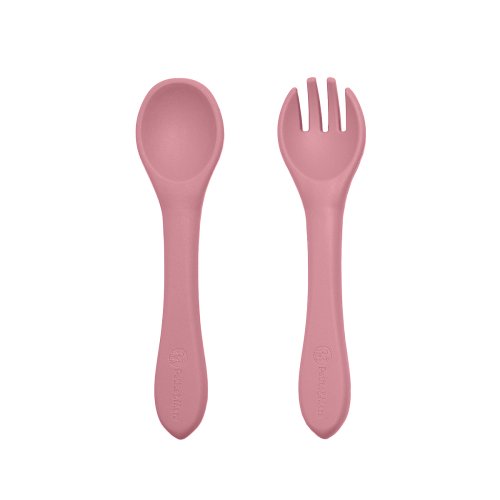 PETITE&MARS Conjunto de jantar silicone TAKE&MATCH 3 pcs Dusty Pink 6m+