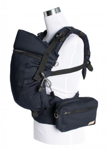Monkey Mum® Multifunkcijska torbica za okoli pasu za prenosni voziček Carrie - Srebrna temna
