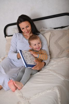 Pijama DR slip Outlast® - faixa cinza-laranja/mescla cinza