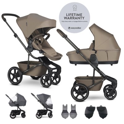 EASYWALKER Set XL Kombikinderwagen Harvey NXT mit Zubehör Mocha Brown