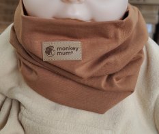 Halsdoek Monkey Mum® - Lichtbruin