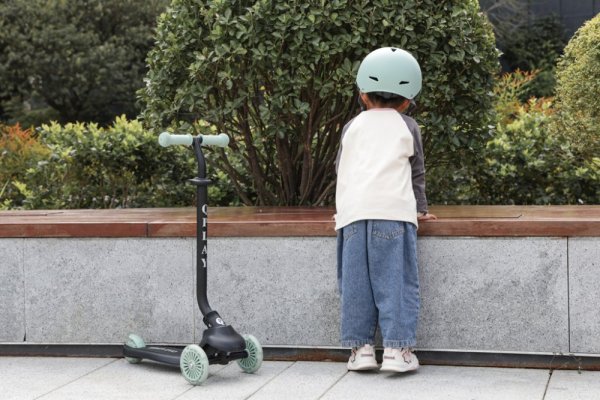 Hulajnoga / rowerek biegowy QPLAY Sema Evo ze światłami LED Jade Green, wiek 1–6 lat, do 50 kg