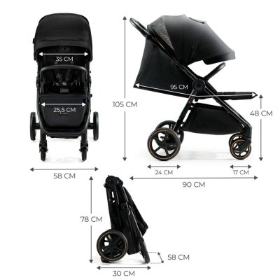 KINDERKRAFT SELECT Sportkinderwagen Mitzy Ink Black