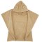 EKO Poncho bawełniane z kapturem i uszkami Beige 75x120 cm