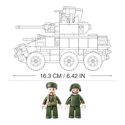 Sluban Model Bricks M38-B0753 Oklopno borbeno vozilo 6x6 EBRC Jaguar