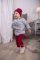 Bluza podszyta LESK Outlast® - szary melanż szary groszek/różowy baby
