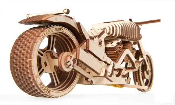 Ugears Drewniane Puzzle Mechaniczne 3D VM-02 Motocykl (chopper)