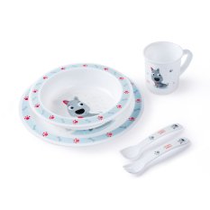 CANPOL BABIES Plastični set pribora za jelo Cute Animals pas