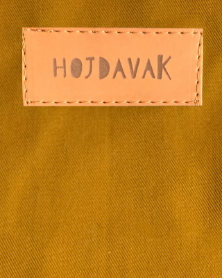 Hängesessel Senf HOJDAVAK MAXI mit Kissen, Weißes Seil - Indoor Stoff