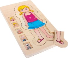 small foot Drewniane puzzle anatomia