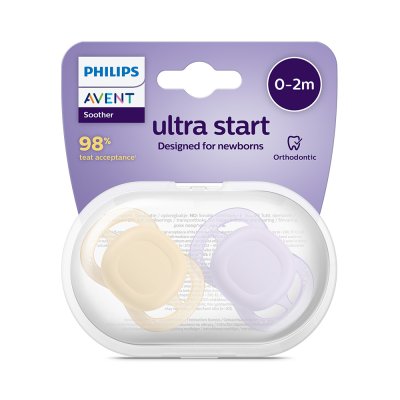 Philips AVENT Schnuller Ultrastart neutral 0-2m Mädchen, 2 Stk.
