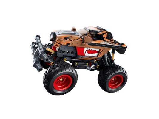 Sluban Power Bricks Auto da Corsa Off-road Arancione e Nera a Frizione