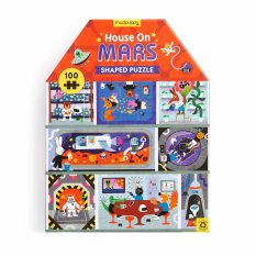 Puzzle con forma de casa Mudpuppy Casa en Marte 100 piezas
