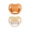 CANPOL BABIES Set symmetrischer Berge Silikonschnuller 6-18m 2 Stück gelb