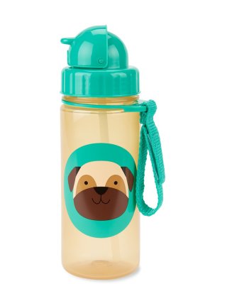 SKIP HOP Zoo Чаша със сламка PP без PVC и BPA Pug 12m+