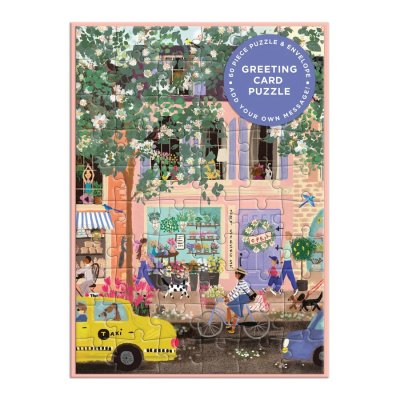 Puzzle Galison Carte de vœux, salutations de Spring Street, 60 pièces